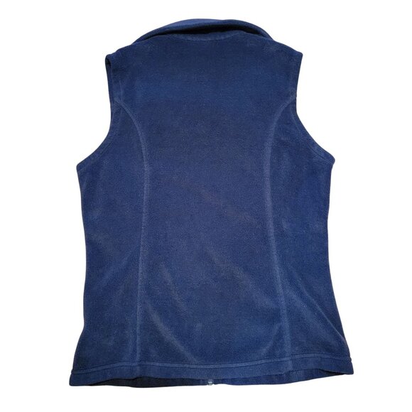 Columbia Navy Blue Fleece Vest Size S Layering Winter Cozy Warm - Picture 6 of 6
